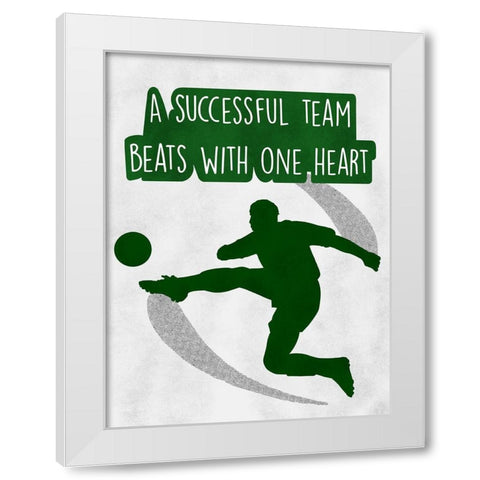 One Heart Beat White Modern Wood Framed Art Print by Prime, Marcus