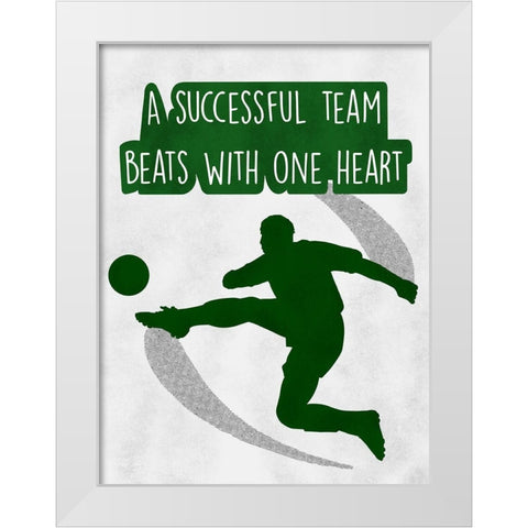 One Heart Beat White Modern Wood Framed Art Print by Prime, Marcus