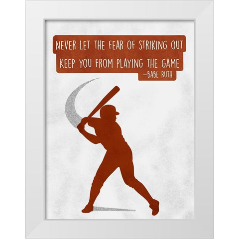 Play The Game White Modern Wood Framed Art Print by Prime, Marcus