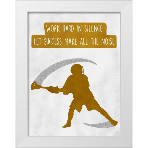 Success Noise White Modern Wood Framed Art Print by Prime, Marcus