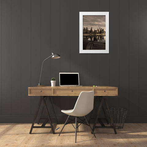 Peaceful Outing White Modern Wood Framed Art Print by Prime, Marcus
