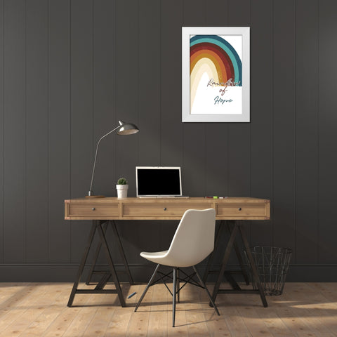 Rainbow Of Hope White Modern Wood Framed Art Print by Prime, Marcus
