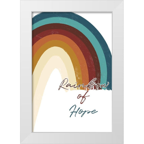 Rainbow Of Hope White Modern Wood Framed Art Print by Prime, Marcus