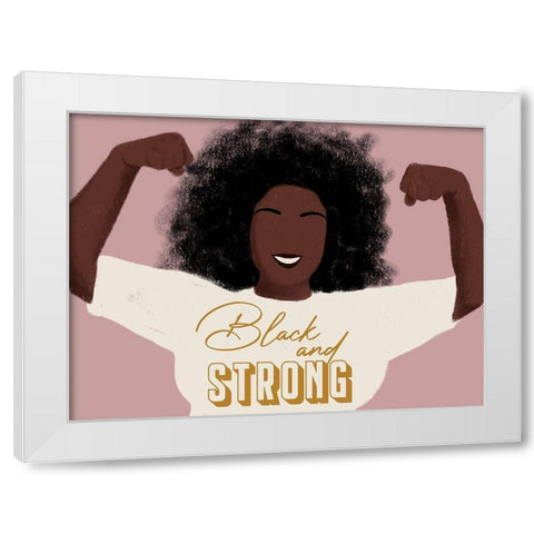 Black And Strong White Modern Wood Framed Art Print by Prime, Marcus