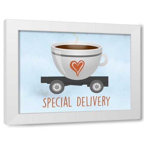 Special Delivery White Modern Wood Framed Art Print by Prime, Marcus