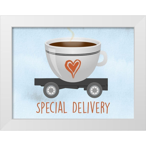 Special Delivery White Modern Wood Framed Art Print by Prime, Marcus