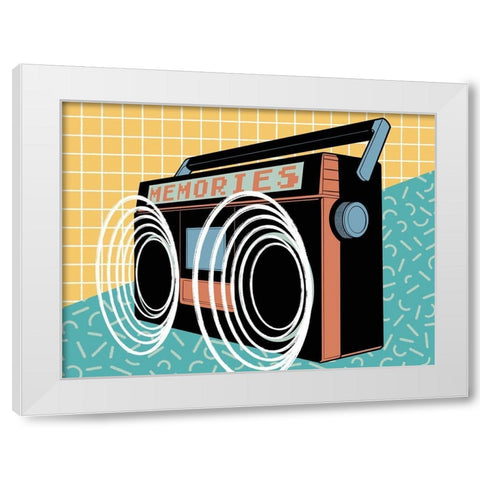 Memories Boom White Modern Wood Framed Art Print by Prime, Marcus
