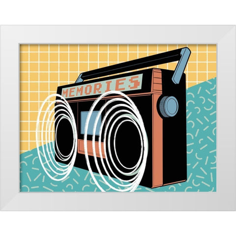 Memories Boom White Modern Wood Framed Art Print by Prime, Marcus