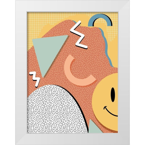 Happy Chaos V2 White Modern Wood Framed Art Print by Prime, Marcus