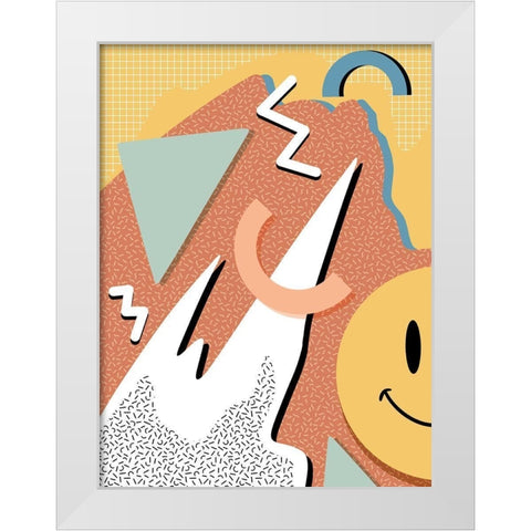 Happy Chaos White Modern Wood Framed Art Print by Prime, Marcus