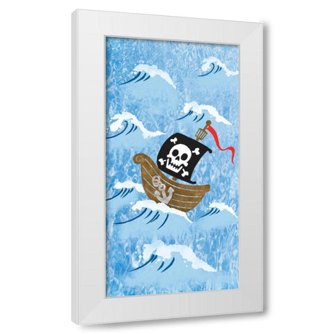 Pirate Sea White Modern Wood Framed Art Print by Prime, Marcus