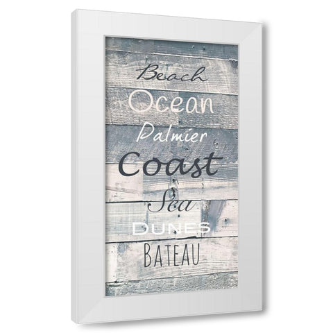 Merveilleuse Plage White Modern Wood Framed Art Print by Prime, Marcus