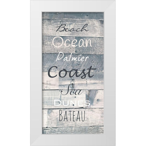 Merveilleuse Plage White Modern Wood Framed Art Print by Prime, Marcus