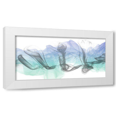 Particle Stream White Modern Wood Framed Art Print by Prime, Marcus