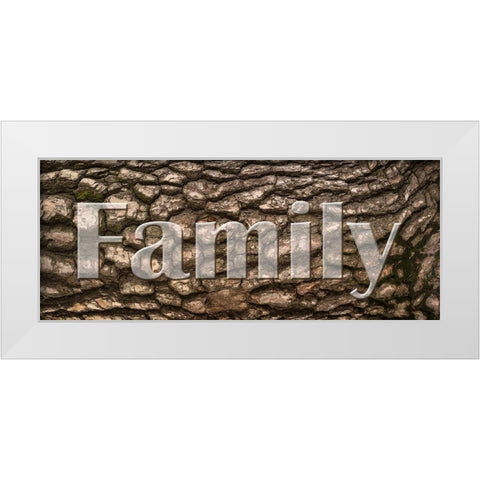 Family Bark White Modern Wood Framed Art Print by Prime, Marcus