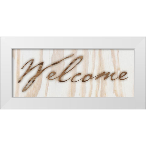 Welcome Wood White Modern Wood Framed Art Print by Prime, Marcus