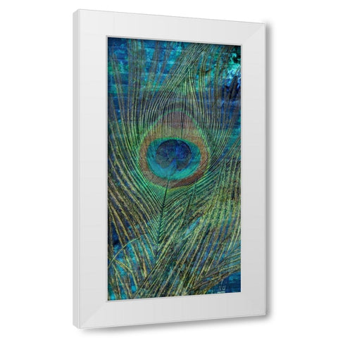 Metropolitan Peacock 1 White Modern Wood Framed Art Print by Prime, Marcus