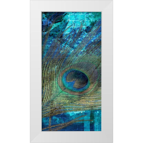 Metropolitan Peacock 2 White Modern Wood Framed Art Print by Prime, Marcus