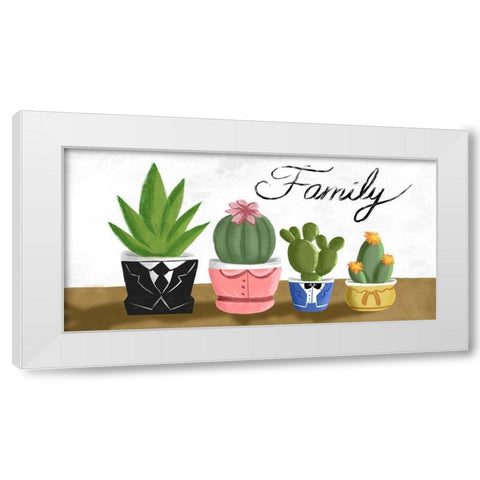 Succulent Family 1 White Modern Wood Framed Art Print by Prime, Marcus