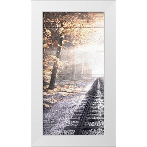 Railroad To Heaven White Modern Wood Framed Art Print by Prime, Marcus