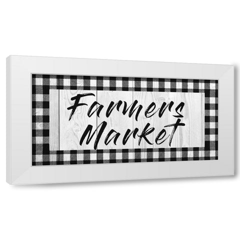 Farmers Market White Modern Wood Framed Art Print by Prime, Marcus