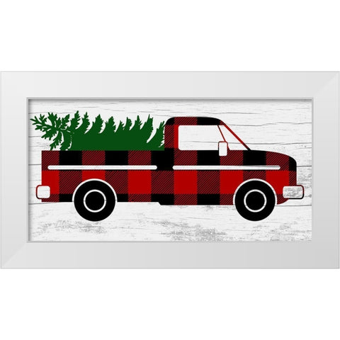 Christmas Delivery White Modern Wood Framed Art Print by Prime, Marcus