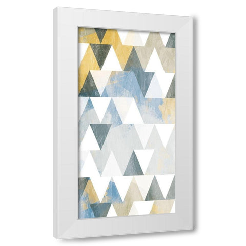 Splashing Shapes White Modern Wood Framed Art Print by Prime, Marcus