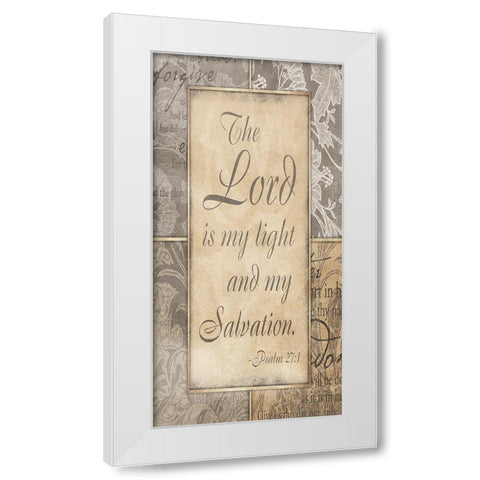 Light And My Salvation White Modern Wood Framed Art Print by Prime, Marcus
