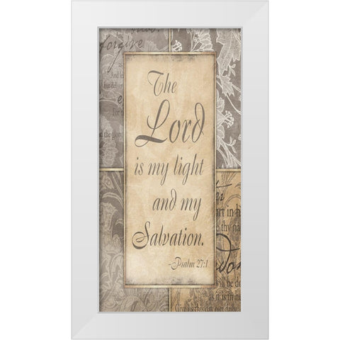 Light And My Salvation White Modern Wood Framed Art Print by Prime, Marcus