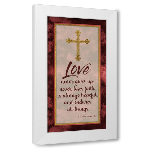 Endure All White Modern Wood Framed Art Print by Prime, Marcus