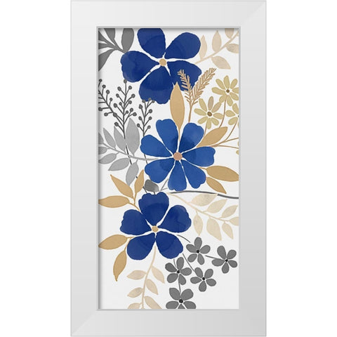 Floral Neutral Bunch 1 White Modern Wood Framed Art Print by Prime, Marcus