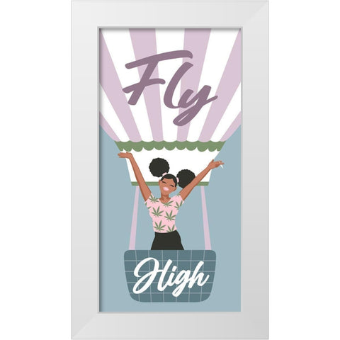 Fly High White Modern Wood Framed Art Print by Prime, Marcus