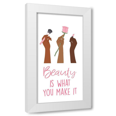 Making Beauty White Modern Wood Framed Art Print by Prime, Marcus