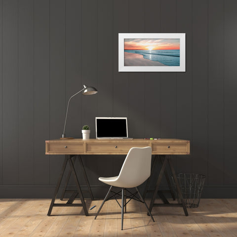 Relaxing Sunrise White Modern Wood Framed Art Print by Prime, Marcus