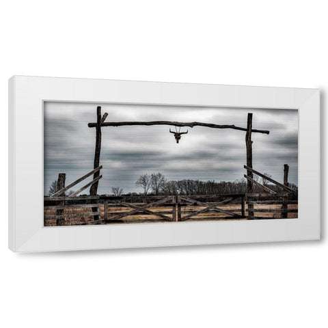 Cattle Ranch White Modern Wood Framed Art Print by Prime, Marcus