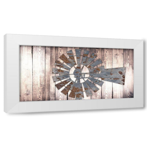 Rusty Windmill 2 White Modern Wood Framed Art Print by Prime, Marcus