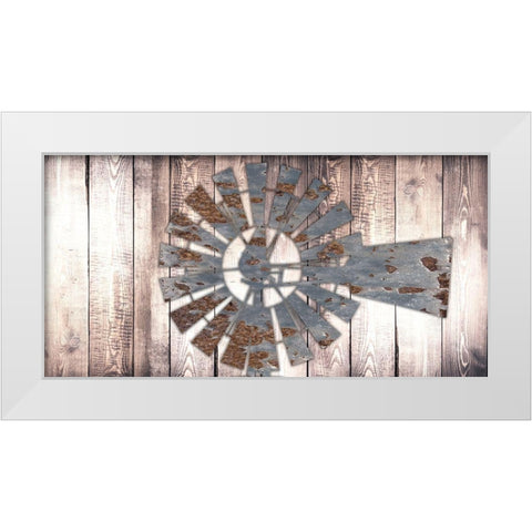 Rusty Windmill 2 White Modern Wood Framed Art Print by Prime, Marcus