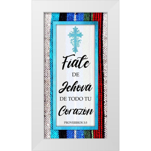 Fiate De Jehova White Modern Wood Framed Art Print by Prime, Marcus