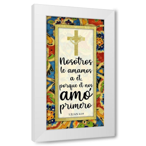 Amo Primero White Modern Wood Framed Art Print by Prime, Marcus