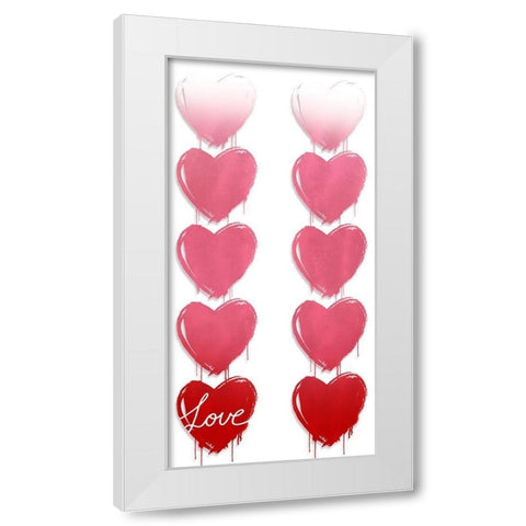 Love Drips White Modern Wood Framed Art Print by Prime, Marcus