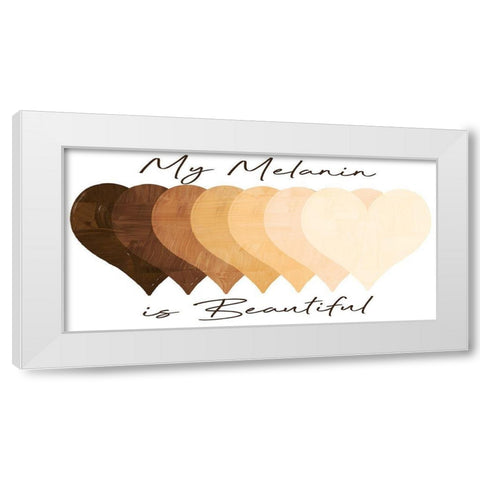 Beautiful Melanin White Modern Wood Framed Art Print by Prime, Marcus