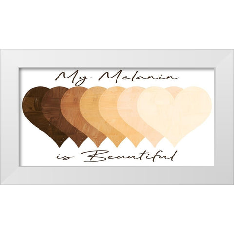 Beautiful Melanin White Modern Wood Framed Art Print by Prime, Marcus