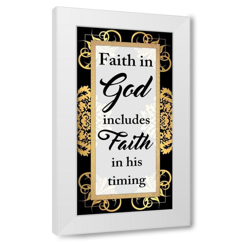 Gods Timing White Modern Wood Framed Art Print by Prime, Marcus