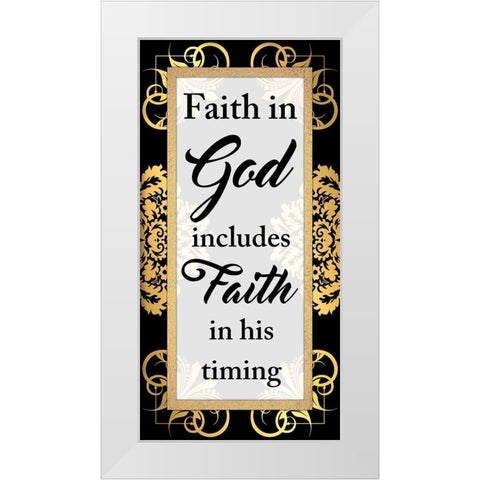 Gods Timing White Modern Wood Framed Art Print by Prime, Marcus