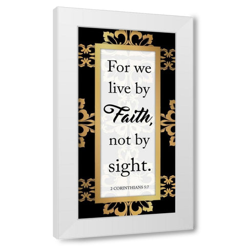 Live By Faith White Modern Wood Framed Art Print by Prime, Marcus