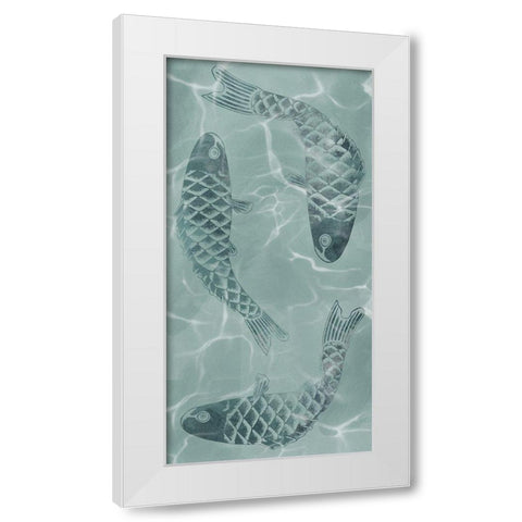 Koi Friends White Modern Wood Framed Art Print by Prime, Marcus