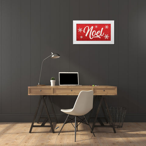 Sparkly Noel White Modern Wood Framed Art Print by Prime, Marcus