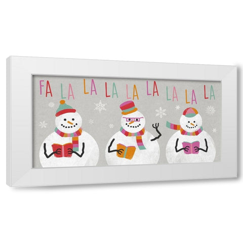 Fa La La La La La La La La White Modern Wood Framed Art Print by Prime, Marcus