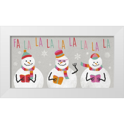 Fa La La La La La La La La White Modern Wood Framed Art Print by Prime, Marcus