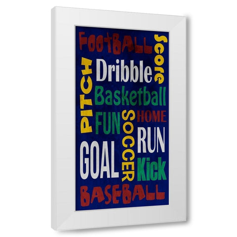 Sports Lingo 1 White Modern Wood Framed Art Print by Prime, Marcus